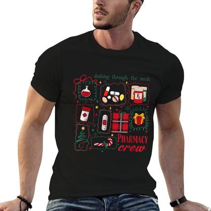 Coquette Cute Christmas Pharmacy Crew Nurse Medical CPhT  Relaxed-fit T-Shirt