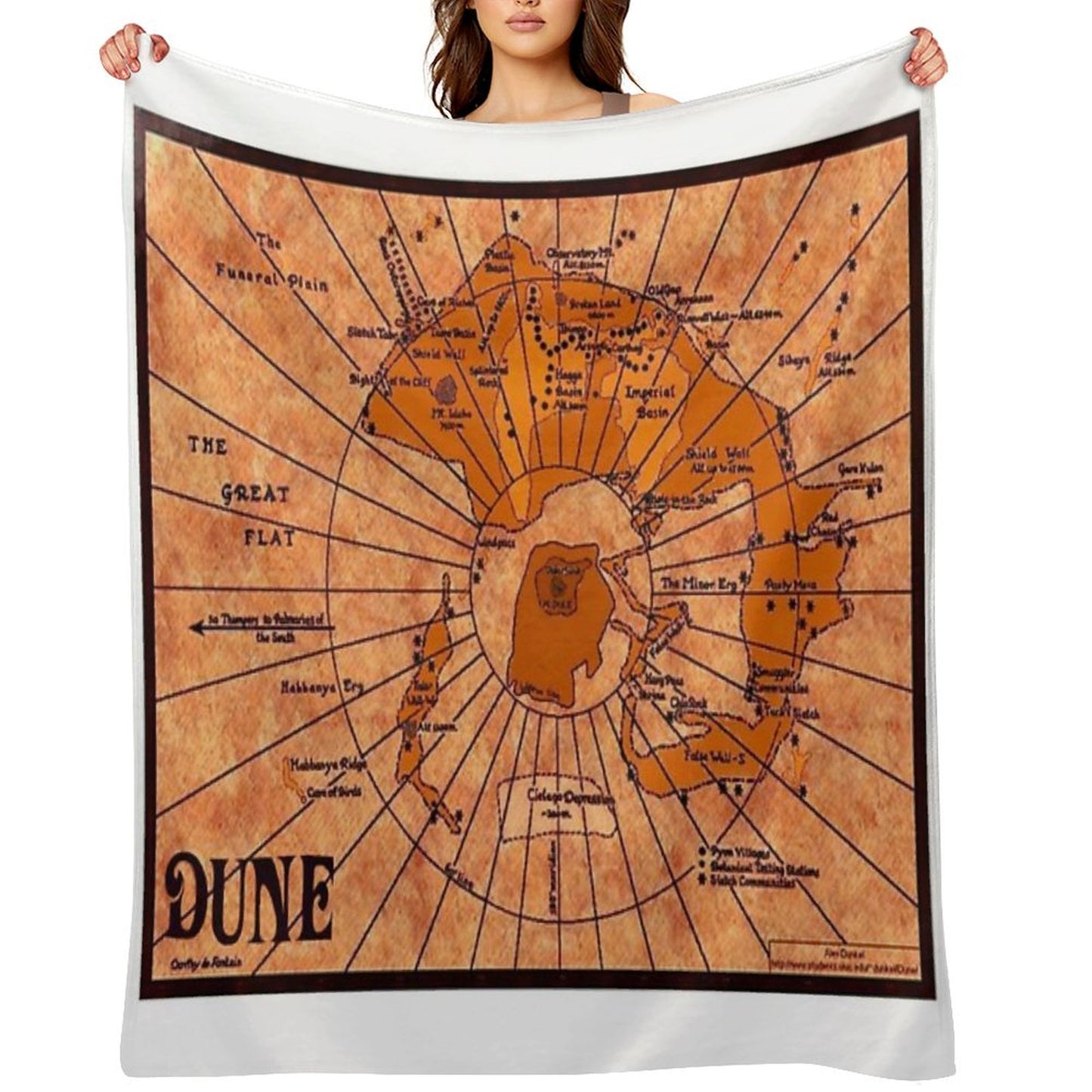 DUNE Map Throw Blanket