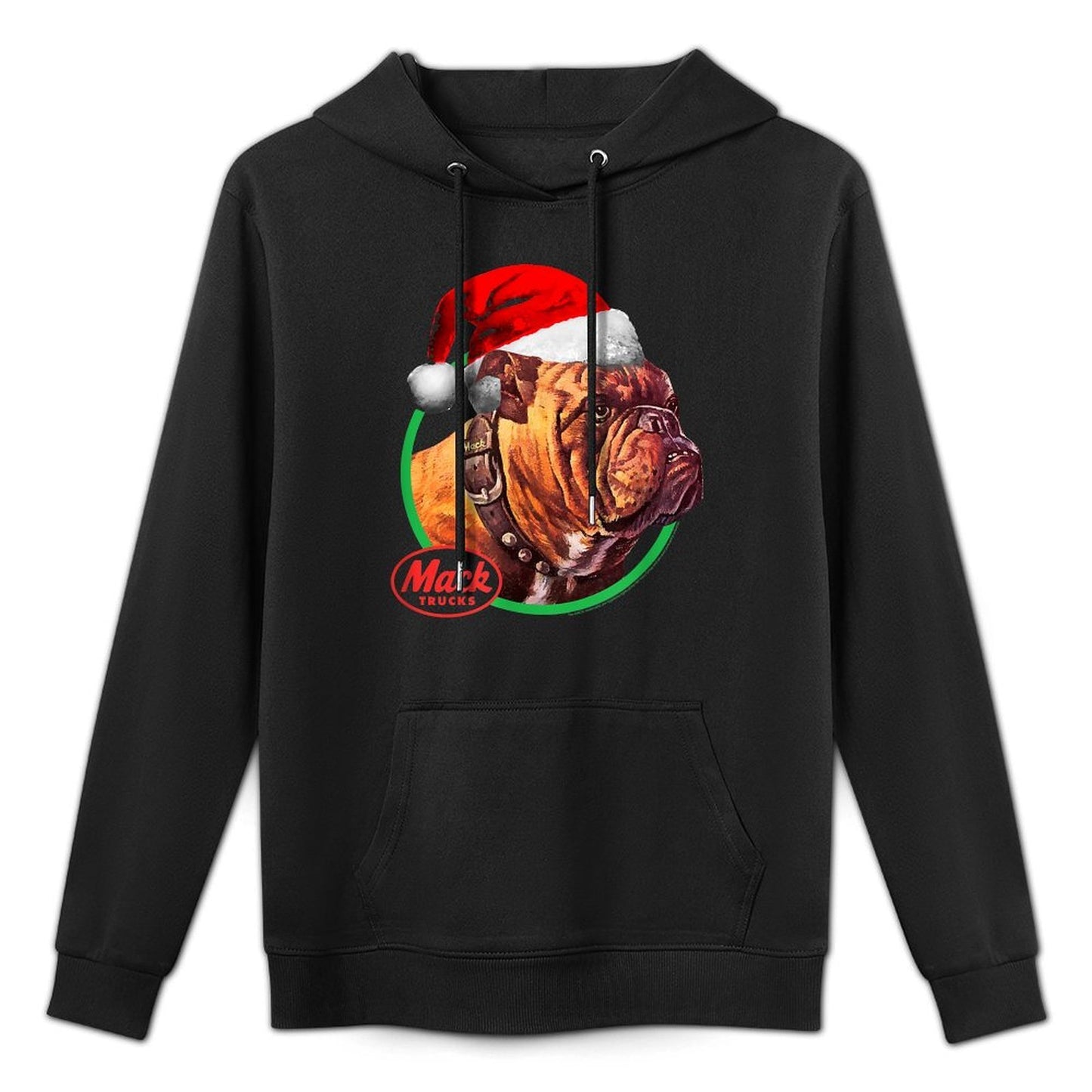 Mack Trucks Christmas Holiday Bulldog Santa Hat Trucker Unisex Design Hoodie