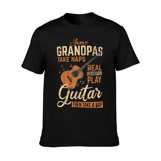 Real Grandpas Play Guitar Then Take Nap Funny Guitarist T-Shirt