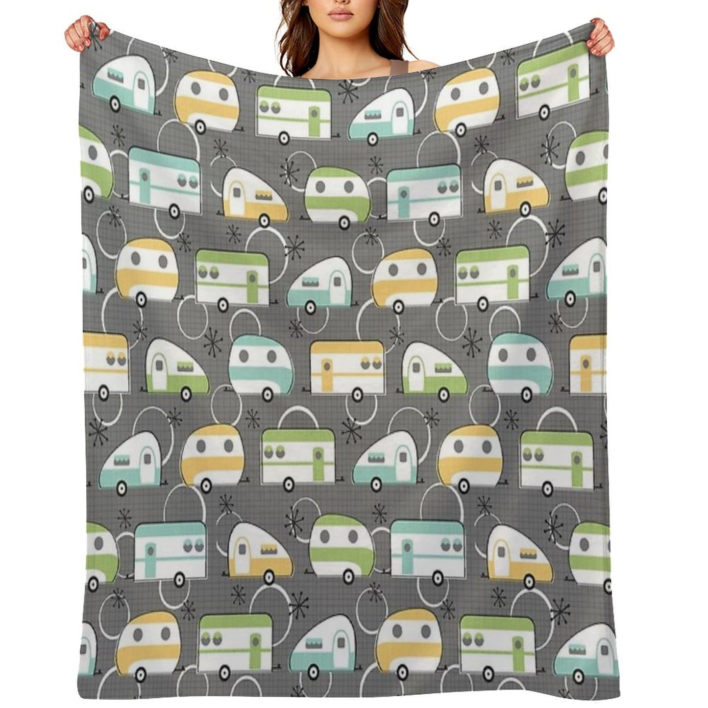 Happy Campers Throw Blanket