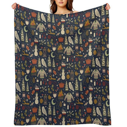 Winter Nights Throw Blanket