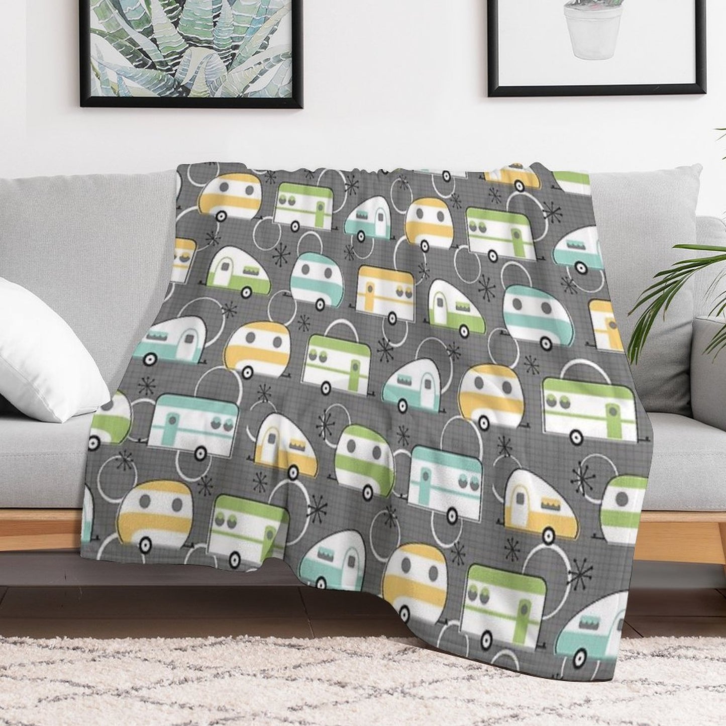 Happy Campers Throw Blanket