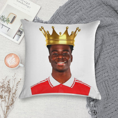 King Bukayo Saka Soft Anti-Pilling Throw Pillow