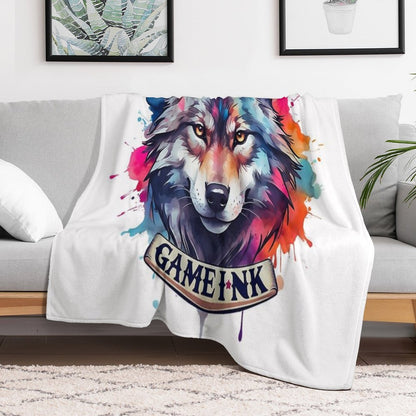 Gameink. Wolf Throw Blanket