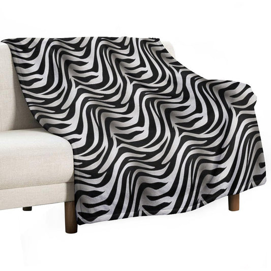 Unique Zebra Skin Pattern Throw Blanket