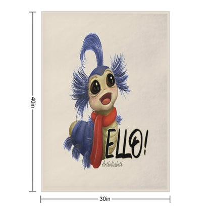 Labyrinth Worm Throw Blanket