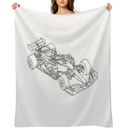 F1 Sketch Throw Blanket