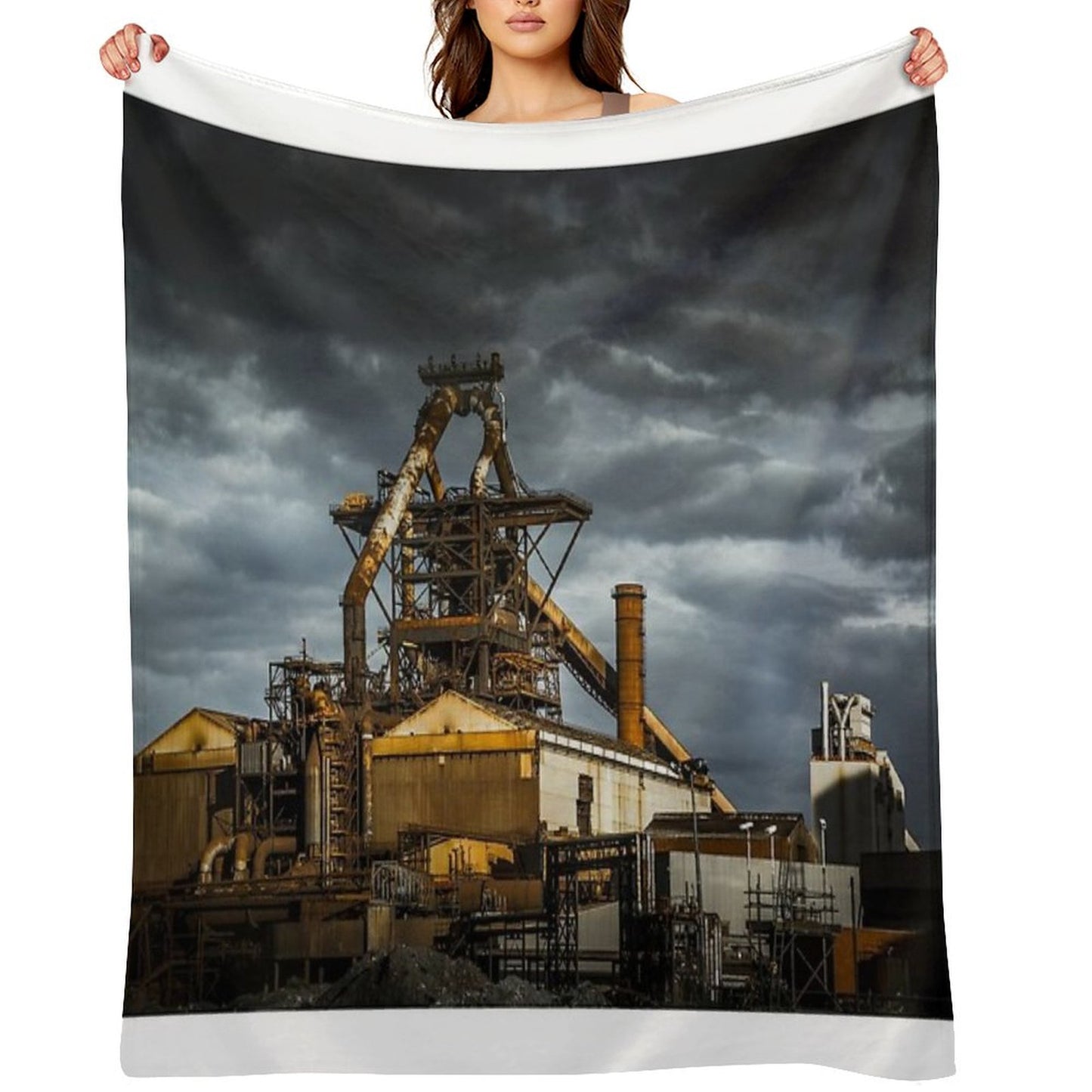 Redcar Blast Furnace Throw Blanket