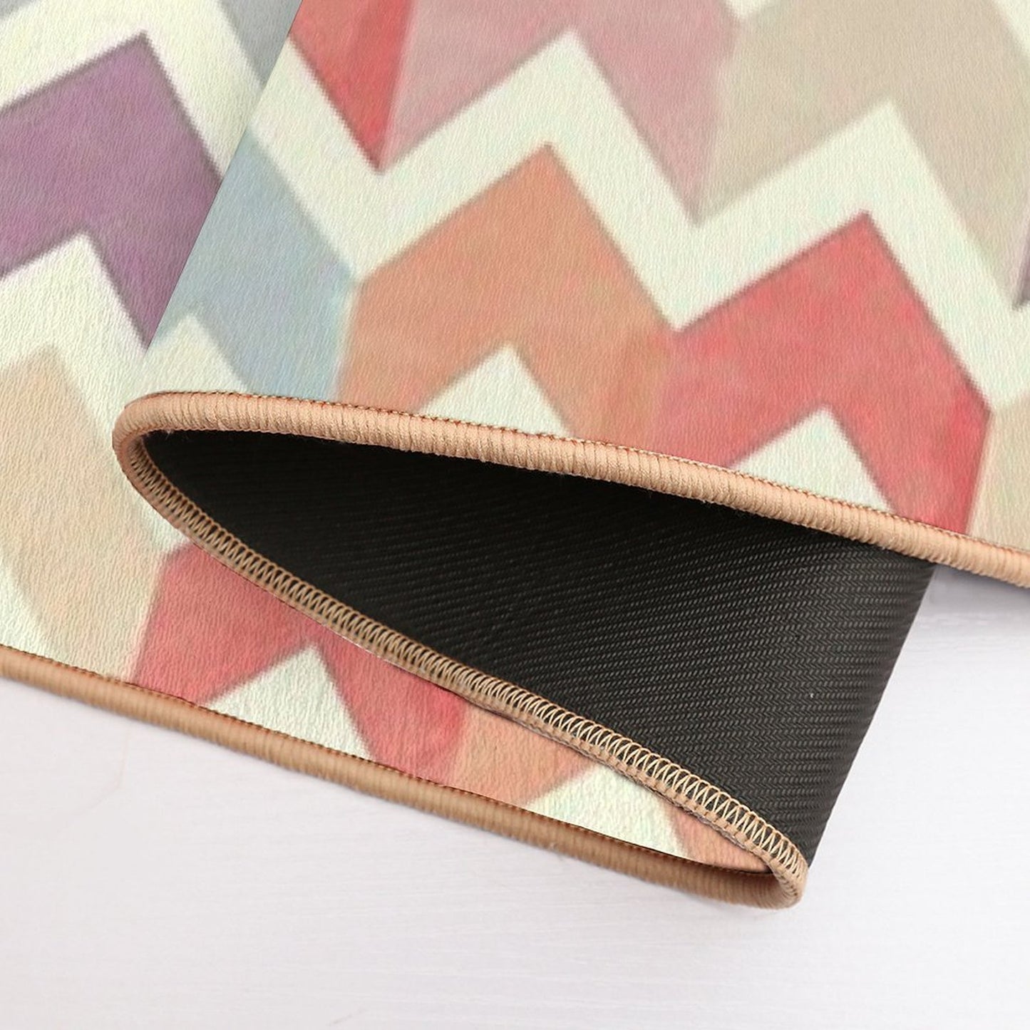 Watercolor Chevron Pattern VII  Pet-Safe Bath Mat
