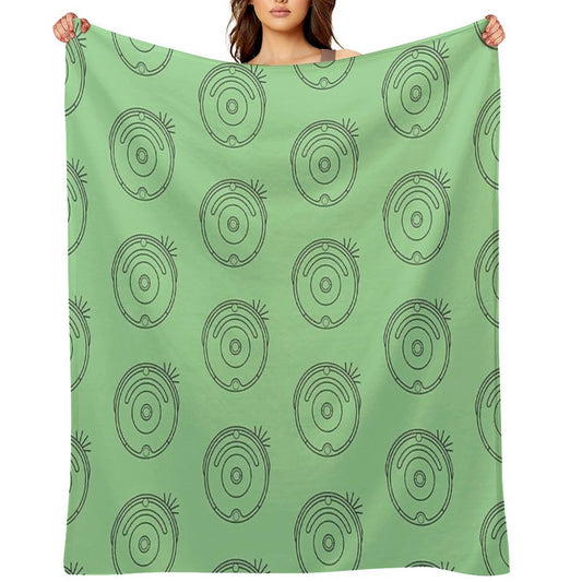 Robot Vacuum Dark Simple Throw Blanket