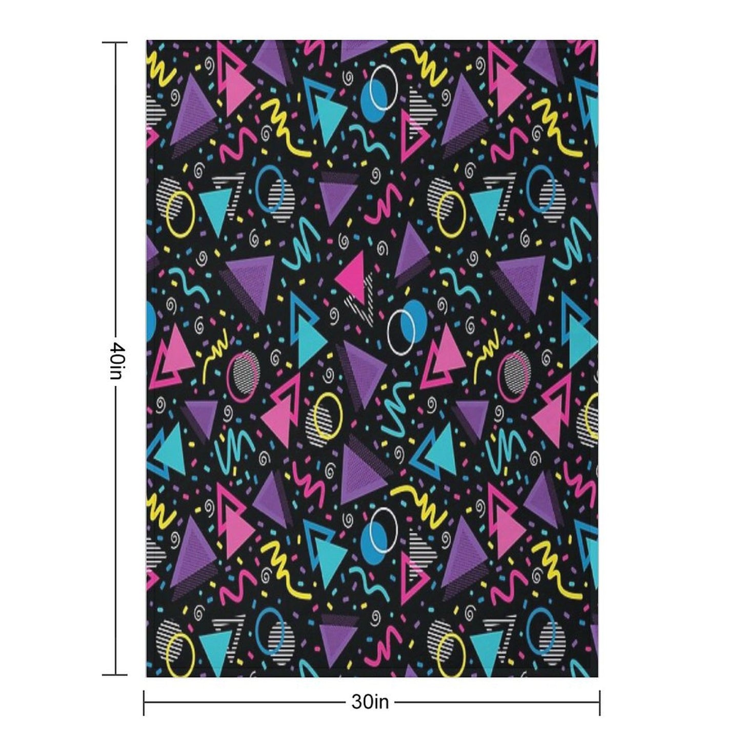 Neon Retro 90S Sprinkle Pattern Throw Blanket