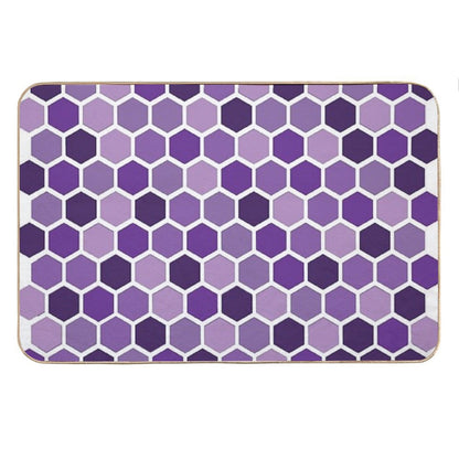 Shades Of Purple Hexagonal Pattern Bath Mat