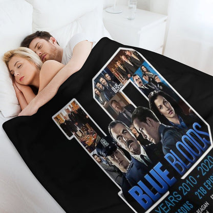 Blue Bloods Year 2010 – 2020 10 Seasons 218 Episodes Signatures Shirt Throw Blanket