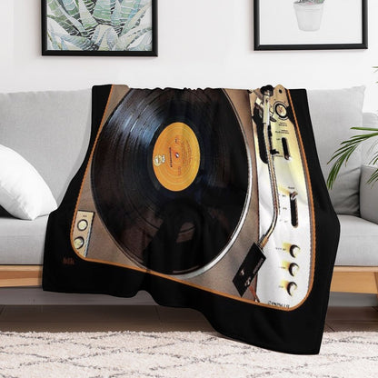 Vintage Pioneer Turntable 1976 Electronics PL-117D Throw Blanket