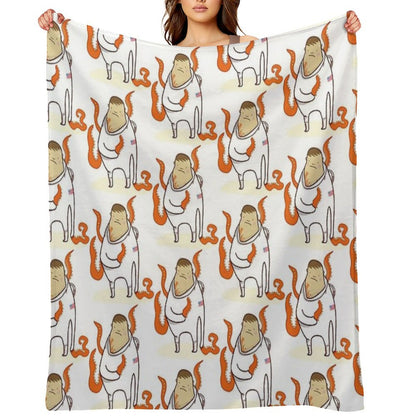Astronaut - Alien Takeover Throw Blanket