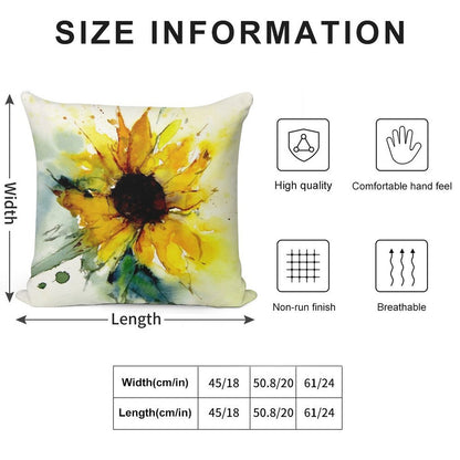 Sunflower Soft Bedroom Essential Throw Pillow