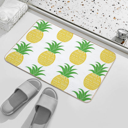 Psych Quotes Pineapple Bath Mat