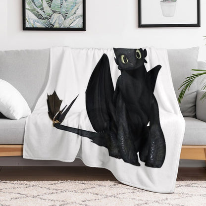 Toothless (Night Fury) Throw Blanket
