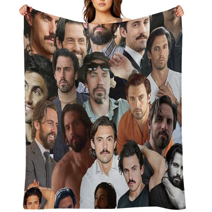 Milo Ventimiglia Photo Collage Throw Blanket
