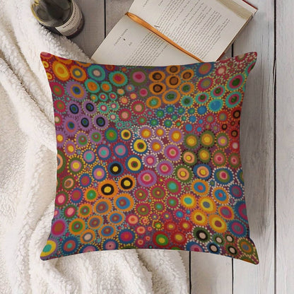 Desert Wildflowers Linen Throw Pillow Cover