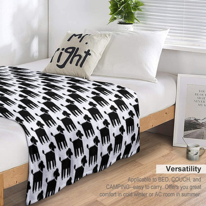 Black Poodle(s) Throw Blanket