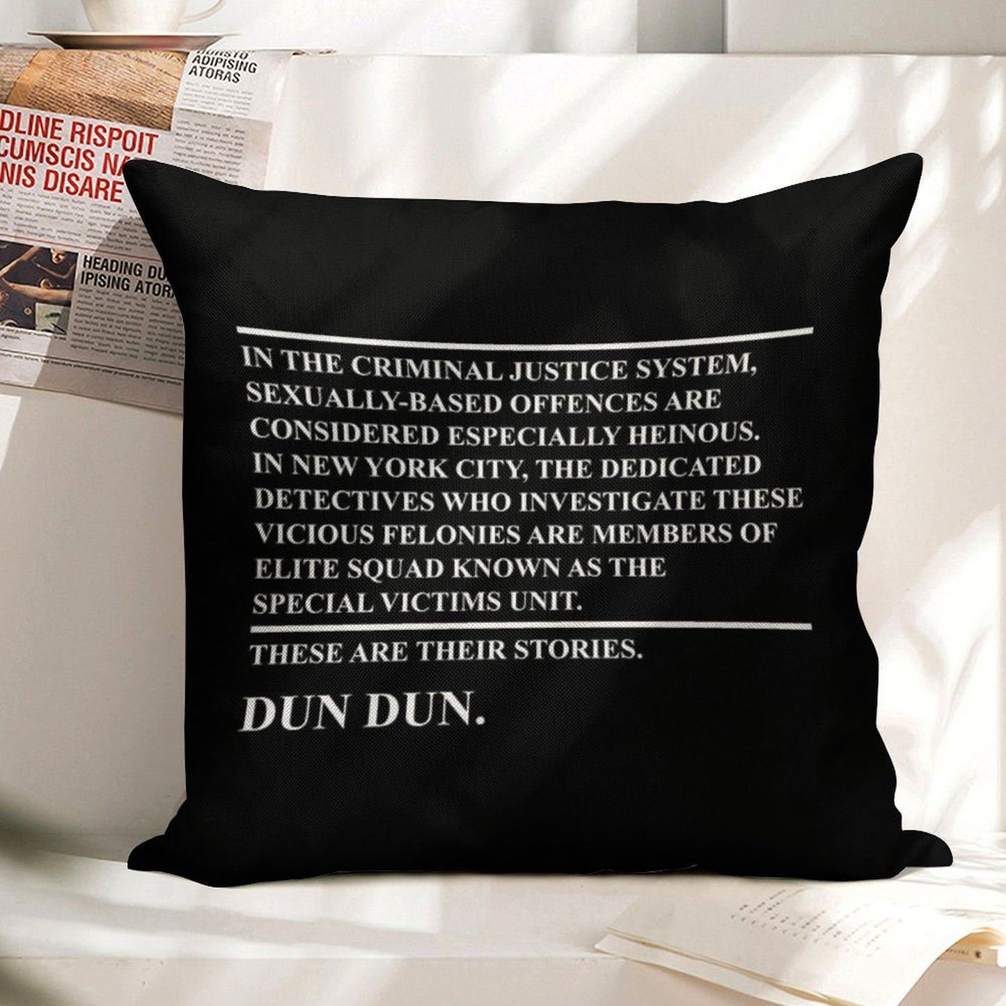 Law & Order Svu Linen Throw Pillow Cover
