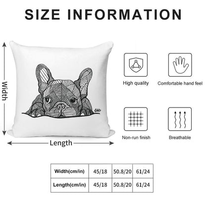 French Bulldog Puppy Soft Durable Construction Throw Pillow