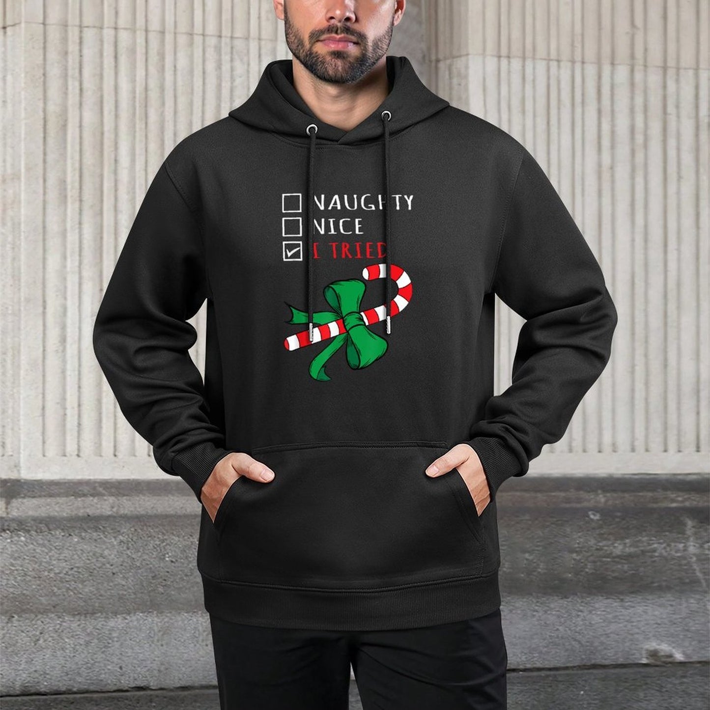 Christmas Candy Cane Design - I Have It with A Shrink-Resistant Hoodie