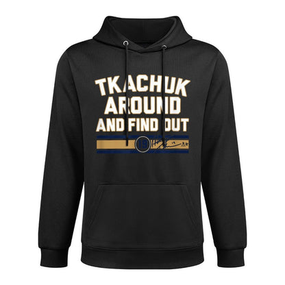 Matthew Tkachuk Around & Find Out (Red) - Florida Hockey Pilling-Resistant Hoodie