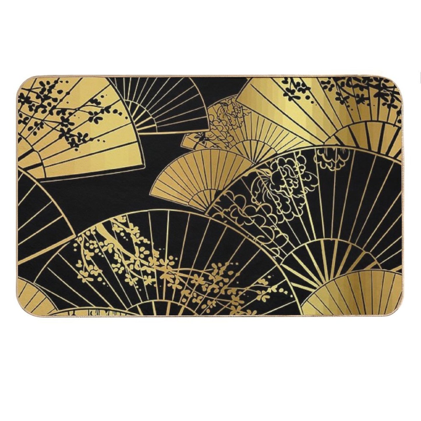 Japanese Oriental Fans Bath Mat