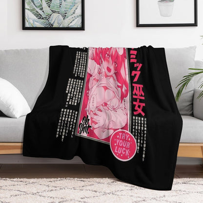 Anime Ahegao Hentai Throw Blanket
