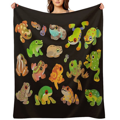 Tree Frog - Dark Throw Blanket