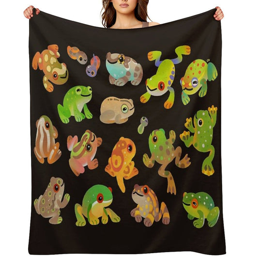 Tree Frog - Dark Throw Blanket