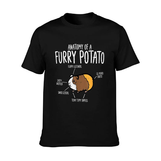 Guinea Pig Anatomy Of Furry Potato Funny Cavy Men Women Kids T-Shirt