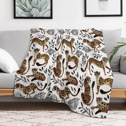 Cheetah Collection – Mocha & Black Palette Throw Blanket