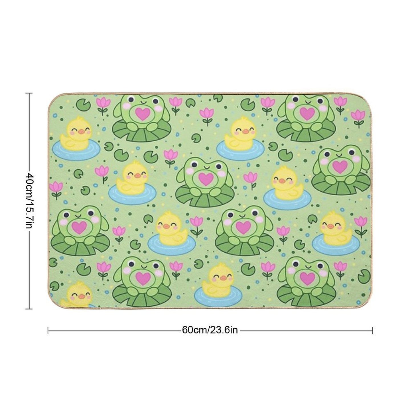 Green Froggo Design  Easy To Clean Bath Mat