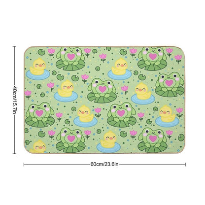 Green Froggo Design  Easy To Clean Bath Mat