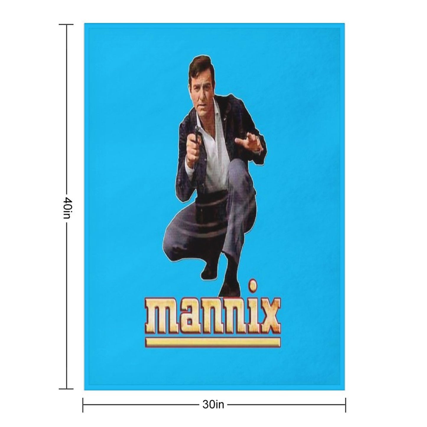 Mannix Retro Vintage 60s 70s Tribute Throw Blanket