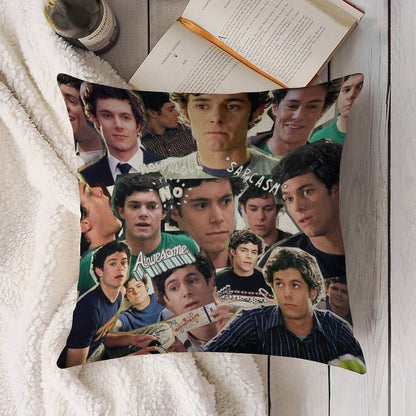Seth Cohen Collage Linen Throw Pillow Cover