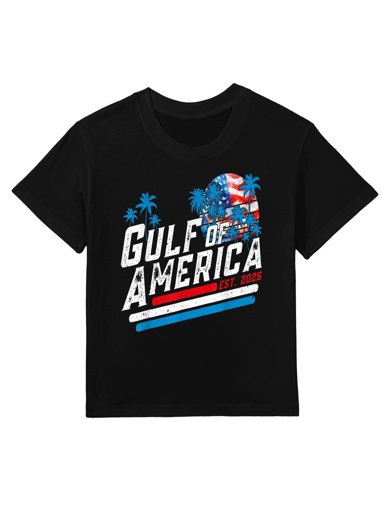 Retro Gulf Of USA America Est 2025 American Gulf Mexico Kids T-Shirt