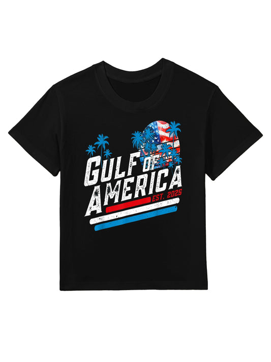 Retro Gulf Of USA America Est 2025 American Gulf Mexico Kids T-Shirt