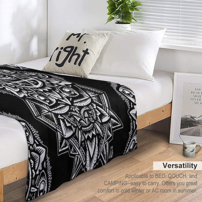 Eye of God Flower Mandala Throw Blanket