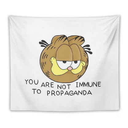 Garfield You Are Not Immune to Propaganda HD Tapestry