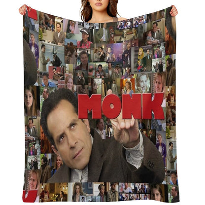 Adrian Monk Collage Throw Blanket