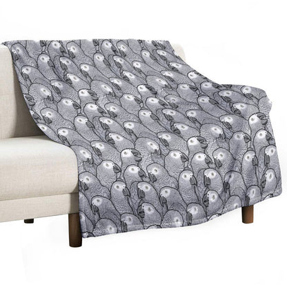African Grey Parrots Throw Blanket
