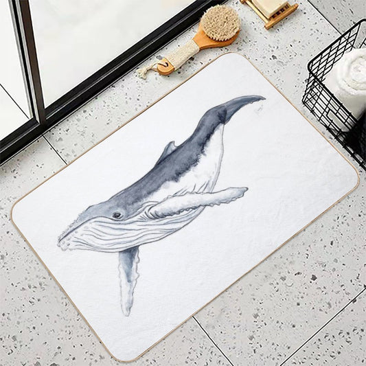 Humpback Whale Baby  Odorless Bath Mat