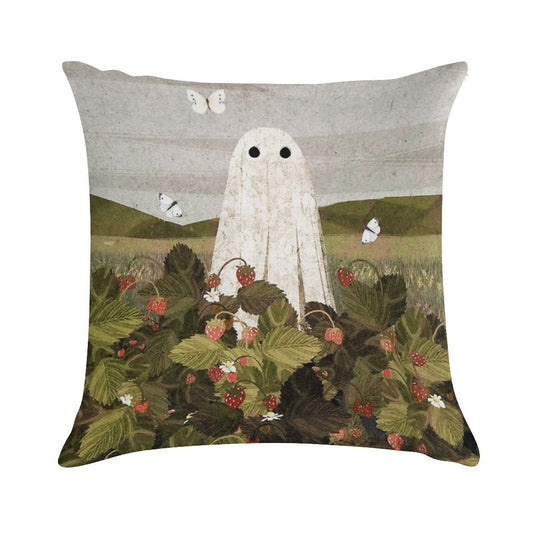 Strawberry Fields Soft Luxury Feel Throw Pillow