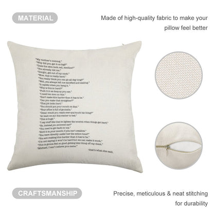 Every That's What She Said From The Office Linen Throw Pillow Cover