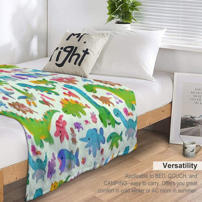 Jurassic Baby - Pastel Throw Blanket